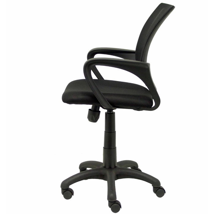 FORÖL Silla de oficina Vianos con mecanismo basculante y respaldo de malla, Negro